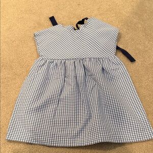 Thimble Blue Gingham Kids Dress with bow